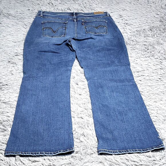 Levis 512 Jeans Womens 14 Blue Perfectly Slimming Bootcut Mid Rise Stretch Denim - Picture 2 of 15